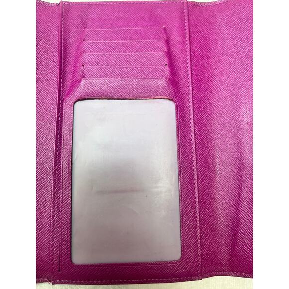 Louis Vuitton Eugenie Epi Leather Trifold Long Wallet Grenade Silver Hardware - Picture 8 of 16